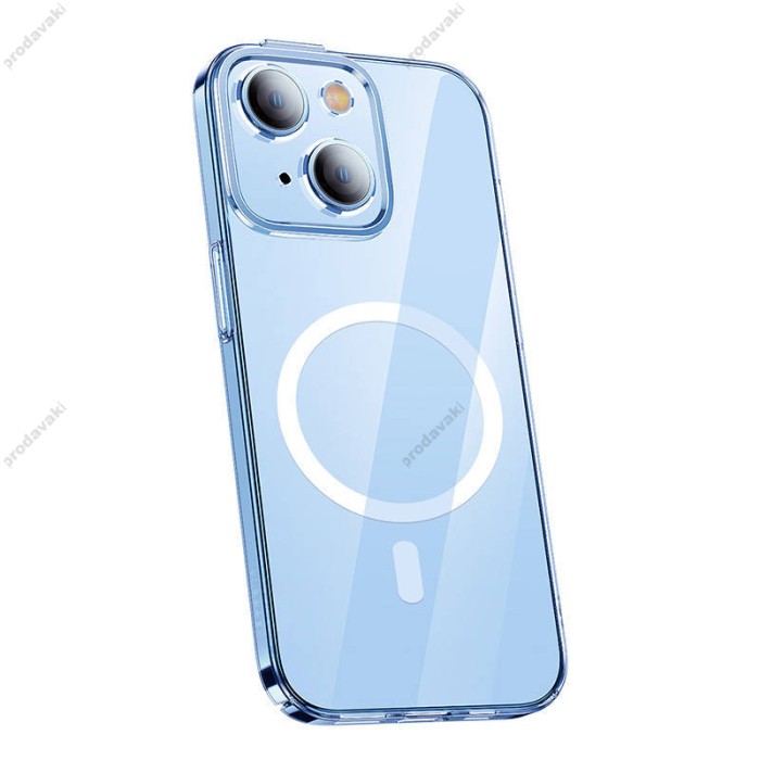 Чохол Baseus Frame Series Magnetic Case+ Скло прозоре 0.22mm для Apple iPhone 14 (ARJC000002) Crystal