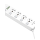 Подовжувач мережі фільтр Ldnio SE4408 - 4 USB 4 Ports  3.4A - White