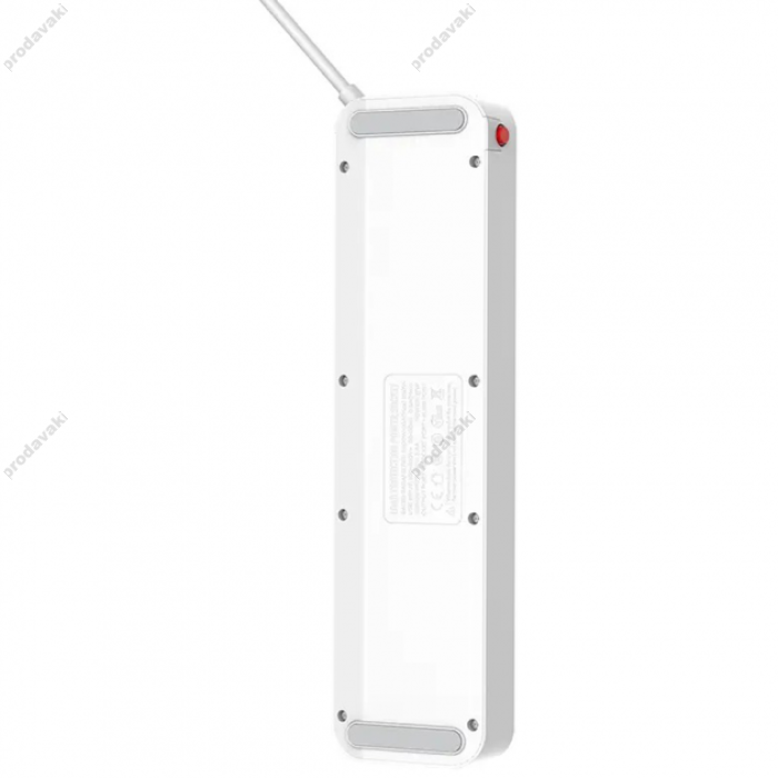 Подовжувач мережі фільтр Ldnio SE4408 - 4 USB 4 Ports  3.4A - White