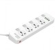 Подовжувач мережі фільтр Ldnio SE4408 - 4 USB 4 Ports  3.4A - White
