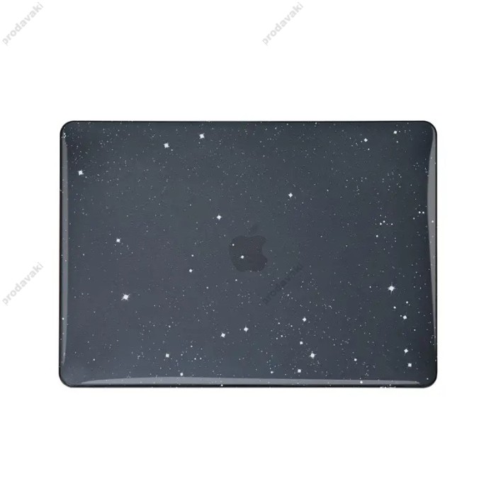 Чохол накладка HardShell Case для MacBook New Air 15.3 2023-2026 M2/M3/M4/M5 Глянцевий Glitter Black