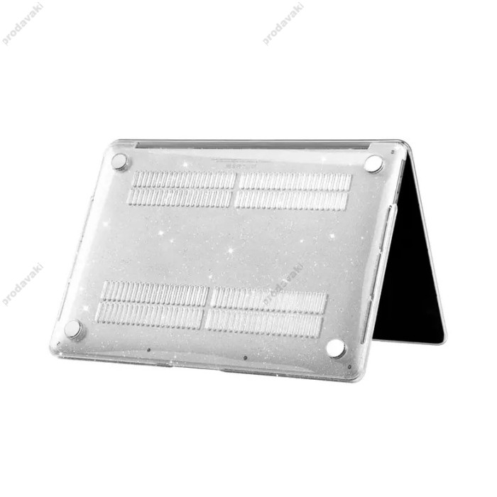 Чохол накладка HardShell Case для MacBook New Air 15.3 2023-2026 M2/M3/M4/M5 Глянцевий Glitter Clear