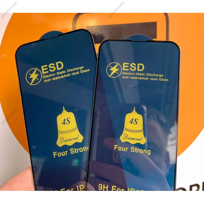 Захисне скло ESD 4S (anti-static) iPhone 14 Pro black тех упаковка