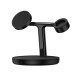 Бездротова зарядка Baseus Swan stand 3in1 magnetic charger with USB Type C cable 1m black (WXTE000101)