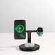 Бездротова зарядка Baseus Swan stand 3in1 magnetic charger with USB Type C cable 1m black (WXTE000101)