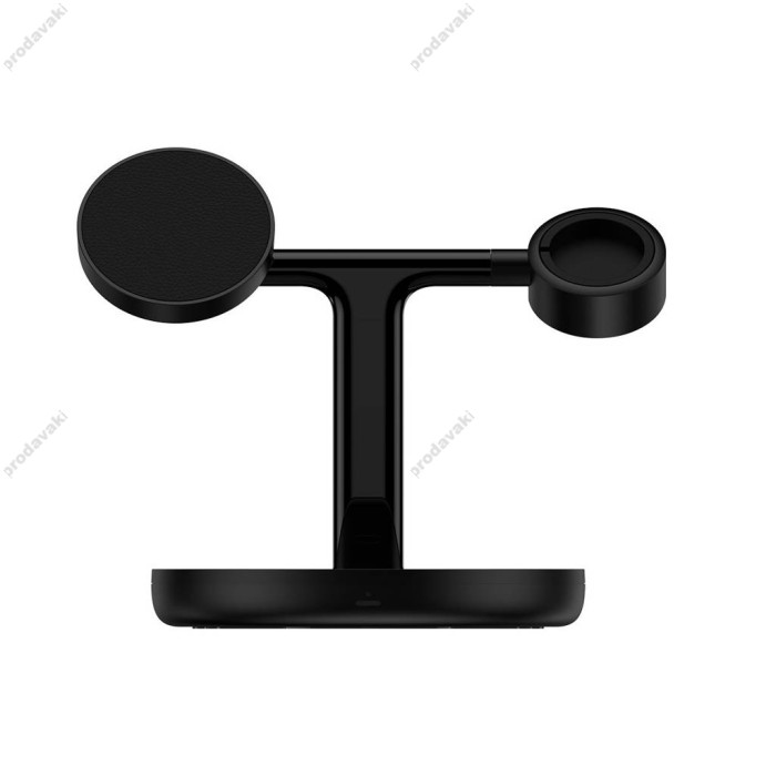 Бездротова зарядка Baseus Swan stand 3in1 magnetic charger with USB Type C cable 1m black (WXTE000101)