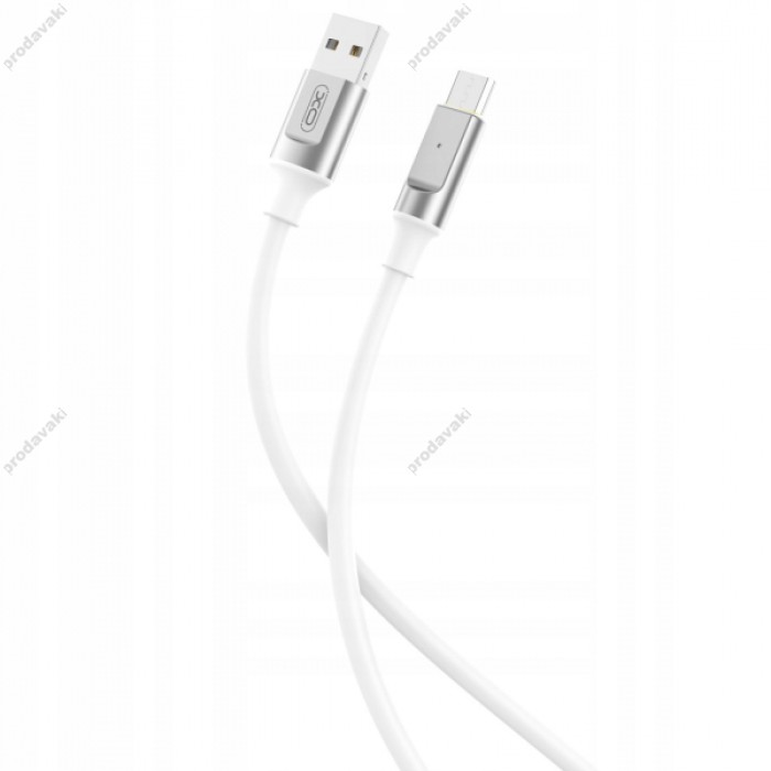 Кабель XO NB251 Android Liquid Silicone Rubber для Micro 6A/1m Білий