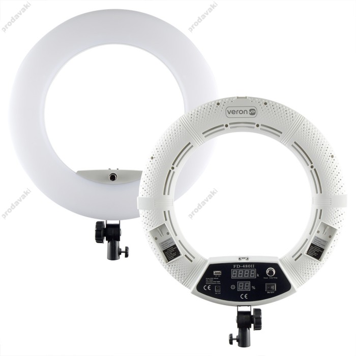 Лампа Кільцева LED Veron FD-480 II LSD 45см 96W White із дзеркалом