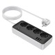 Подовжувач мережевий фільтр Hoco AC22 Sunlight 4-bit desktop socket (L=3M) 3USB/1Type-C 30W/3A PD/QC black