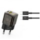 Мережевий зарядний пристрій XO CE05 Fast Charger with Type-C cable 30W Brown