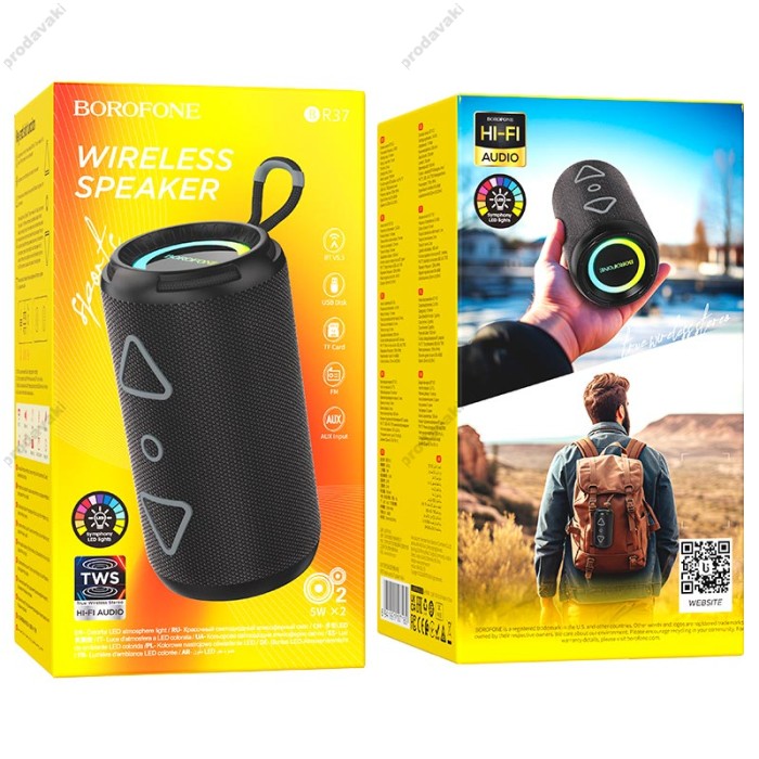 Портативна колонка Bluetooth Borofone BR37 Noble sports speaker 10W Black