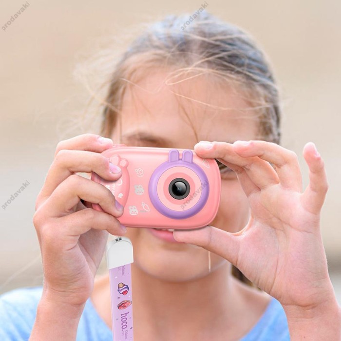 Дитяча Цифрова фото-Відео камера HOCO DV205 Dual-camera children camera 2.0" HD screen pink