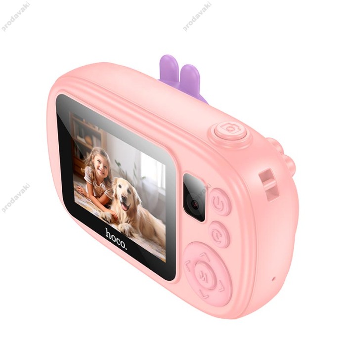Дитяча Цифрова фото-Відео камера HOCO DV205 Dual-camera children camera 2.0" HD screen pink