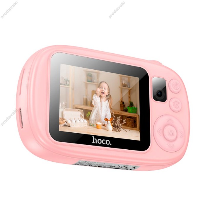 Дитяча Цифрова фото-Відео камера HOCO DV205 Dual-camera children camera 2.0" HD screen pink