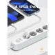 Подовжувач мережевий фільтр LDNIO SE4432 2500W 10A 2.0m 4usb 3.4A white