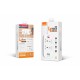 Подовжувач мережевий фільтр Ldnio SC4407 2500W 2m EU Plug 4 USB 4 Sockets QC3.0 3.1A 8W