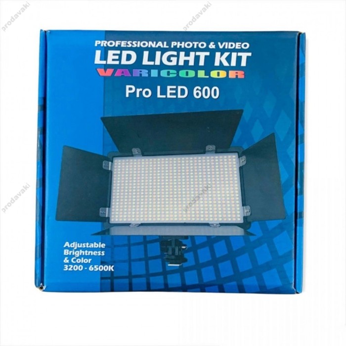 Лампа відеосвітло LED CH U600E RGB Remote 21х12 cm 480 Lights 3200K-6500K