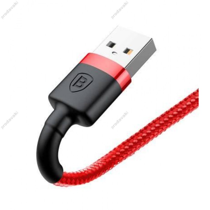 Кабель Baseus Cafule USB to Type-C 60W 3A 1m Red CATKLF-B09