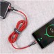 Кабель Baseus Cafule USB to Type-C 60W 3A 1m Red CATKLF-B09