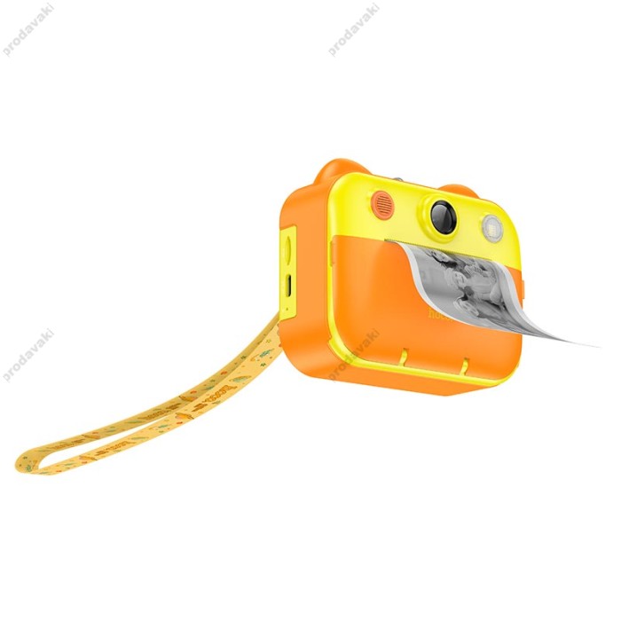 Фотоапарат дитячий з друком HOCO DV204 Dual-camera children printing camera 2.4" HD screen Yellow