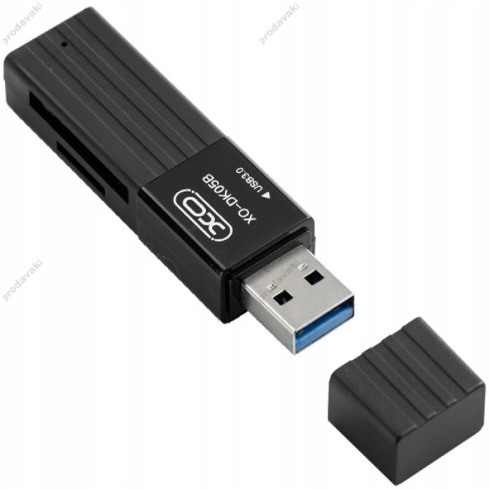 Кардрідер XO DK05B 2в1 SD/TF USB 3.0 card reader Black