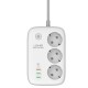 Подовжувач мережевий фільтр LDNIO c Wi-Fi SEW3452 3USB/1Type-C 3 Sockets QC/PD 30W/10A 2m EU Plug white