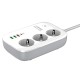 Подовжувач мережевий фільтр LDNIO c Wi-Fi SEW3452 3USB/1Type-C 3 Sockets QC/PD 30W/10A 2m EU Plug white