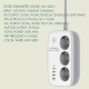 Подовжувач мережевий фільтр LDNIO c Wi-Fi SEW3452 3USB/1Type-C 3 Sockets QC/PD 30W/10A 2m EU Plug white