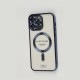 Чохол для iPhone 15 Pro Max Fibra Chrome MagSafe blue