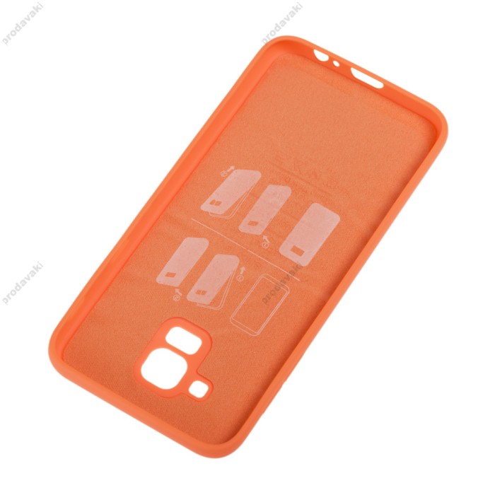 Чохол для Samsung Galaxy A8+ 2018 (A730) Silicone cover помаранчевий