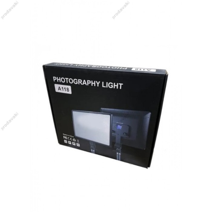 Лампа відеосвітло LED CH A118 44х28 cm 700 Lights 3000K-6000K 75W Remote