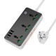 Подовжувач мережевий фільтр HOCO AC7A Storm 3-position socket 3USB/1Type-C 3.4A/17W black