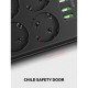 Подовжувач мережевий фільтр LDNIO SE6403 2500W 2m EU Plug 4 USB 6 Sockets 3.4A black
