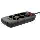 Подовжувач мережевий фільтр LDNIO SE6403 2500W 2m EU Plug 4 USB 6 Sockets 3.4A black