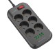 Подовжувач мережевий фільтр LDNIO SE6403 2500W 2m EU Plug 4 USB 6 Sockets 3.4A black