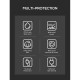 Подовжувач мережевий фільтр LDNIO SE6403 2500W 2m EU Plug 4 USB 6 Sockets 3.4A black