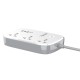 Подовжувач мережевий фільтр LDNIO c Wi-Fi SCW3451 3USB/1Type-C 3 Sockets QC/PD 30W/10A 2m EU Plug white