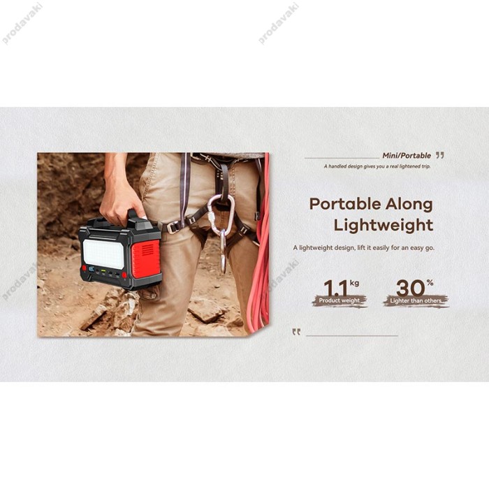 Портативна електростанція REMAX Tank Series 150W Power Station RPP-325 36000mAh |3USB/Type-C/DC/AC|