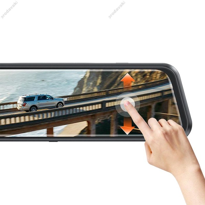 Відеореєстратор HOCO DI36 rearview mirror driving recorder (dual-channel) 1080p 24h Black