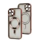 Чохол для iPhone 15 Fibra Chrome MagSafe rose gold