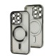 Чохол для iPhone 15 Pro Fibra Chrome MagSafe silver