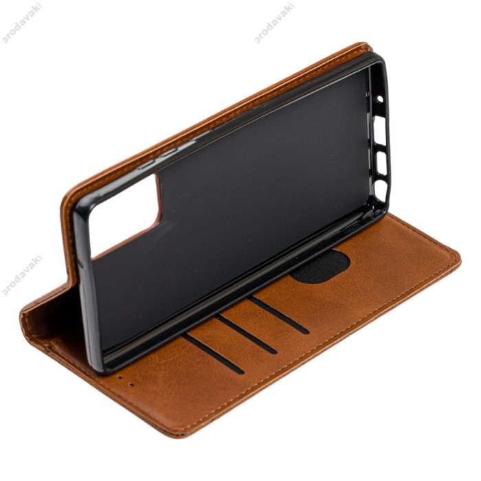 Чохол книжка Business Leather для Samsung Galaxy Note 20 (N980) коричневий