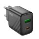 Мережевий зарядний пристрій HOCO CS23A Sunlight dual-port charger 30W Black