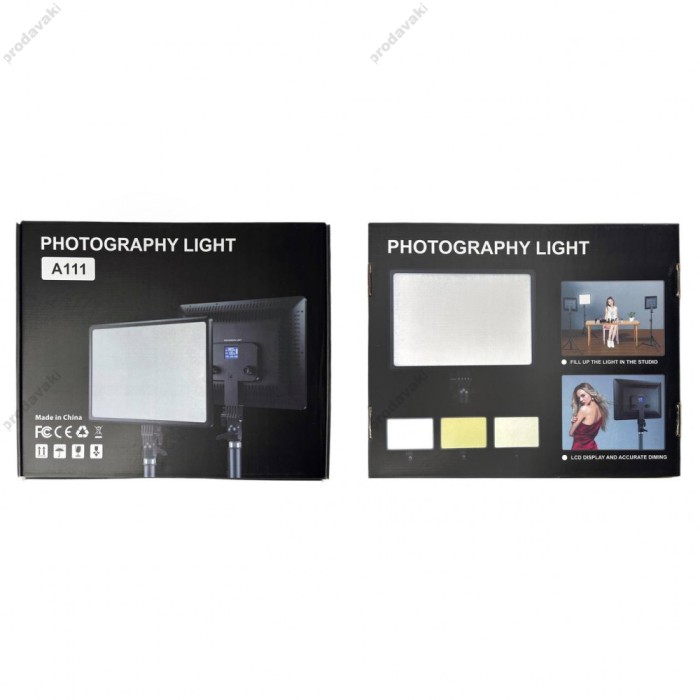Лампа відеосвітло LED CH A111 33x25 cm 416 Lights 3200K - 5500K