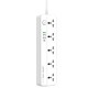 Подовжувач мережевий фільтр LDNIO SC5415 PD20W / QC18W 3USB / 1Type-C 5 Sockets
