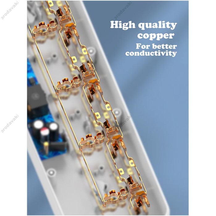 Подовжувач мережевий фільтр LDNIO SC5415 PD20W / QC18W 3USB / 1Type-C 5 Sockets
