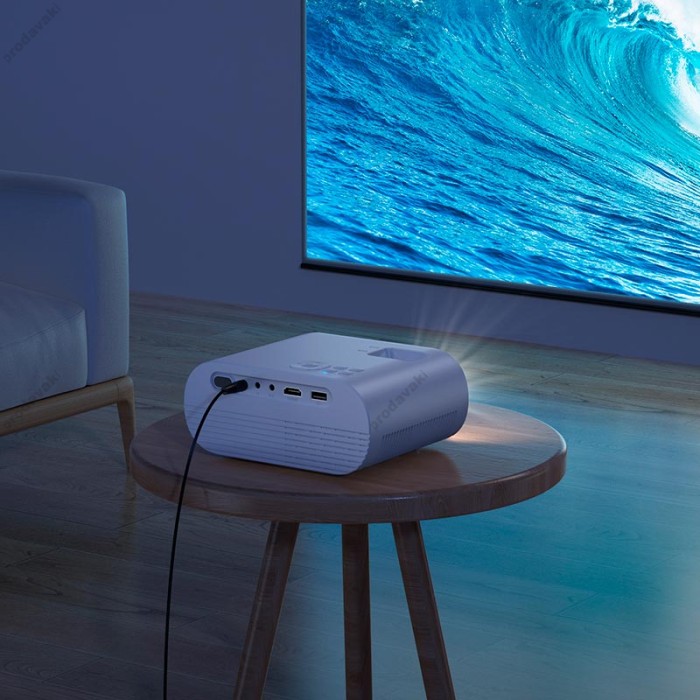 Проектор Hoco DT1 wireless projector (720p same screen version) 2.4G/5G, AUX/USB/AV/HDTV