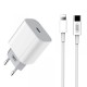 Мережевий зарядний пристрій XO L77 Fast charger with Lightning cable 20W White