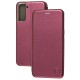 Чохол книжка Premium для Samsung Galaxy S21+ (G996) бордовий