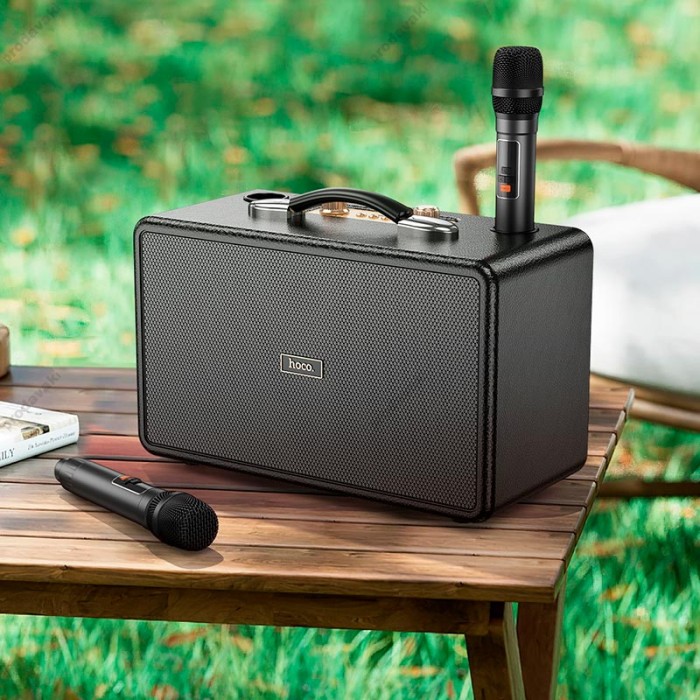 Портативна колонка Bluetooth HOCO HA8 Ave wireless dual-mic outdoor BT speaker 40W black